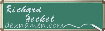Richard Heckel Visitenkarte